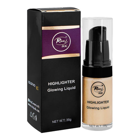 Rivaj UK Highlighter Glowing Liquid, 35ml, No. 02 - Main Image