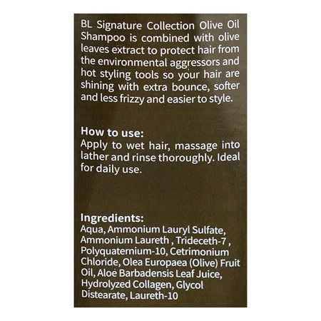 Body Luxuries Signature Collection Olive Shampoo, For Dull & Brittle Hair, 400ml - Image 3