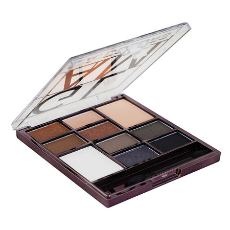 L.A. Colors Color Block Eyeshadow Palette, 10-Shades, 16g, CES137A Cool Glam - Main Image