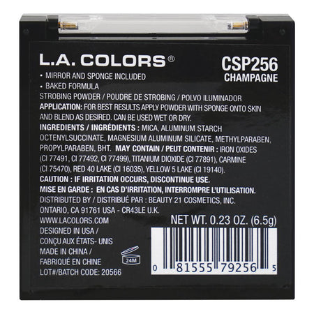 L.A. Colors Strobing Illuminating Powder, 6.5g, CSP256 Champagne - Image 3