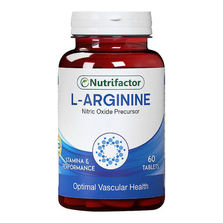 Nutrifactor L-Arginine Stamina & Performance Food Supplement, Bottle (60 Tablets) - Main Image