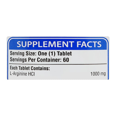 Nutrifactor L-Arginine Stamina & Performance Food Supplement, Bottle (60 Tablets) - Image 3