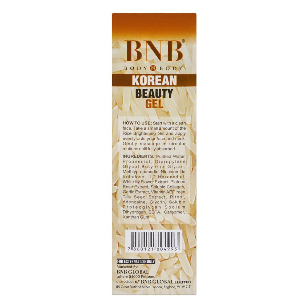 BNB Organic Rice Korean Beauty Gel, 30ml - Image 4