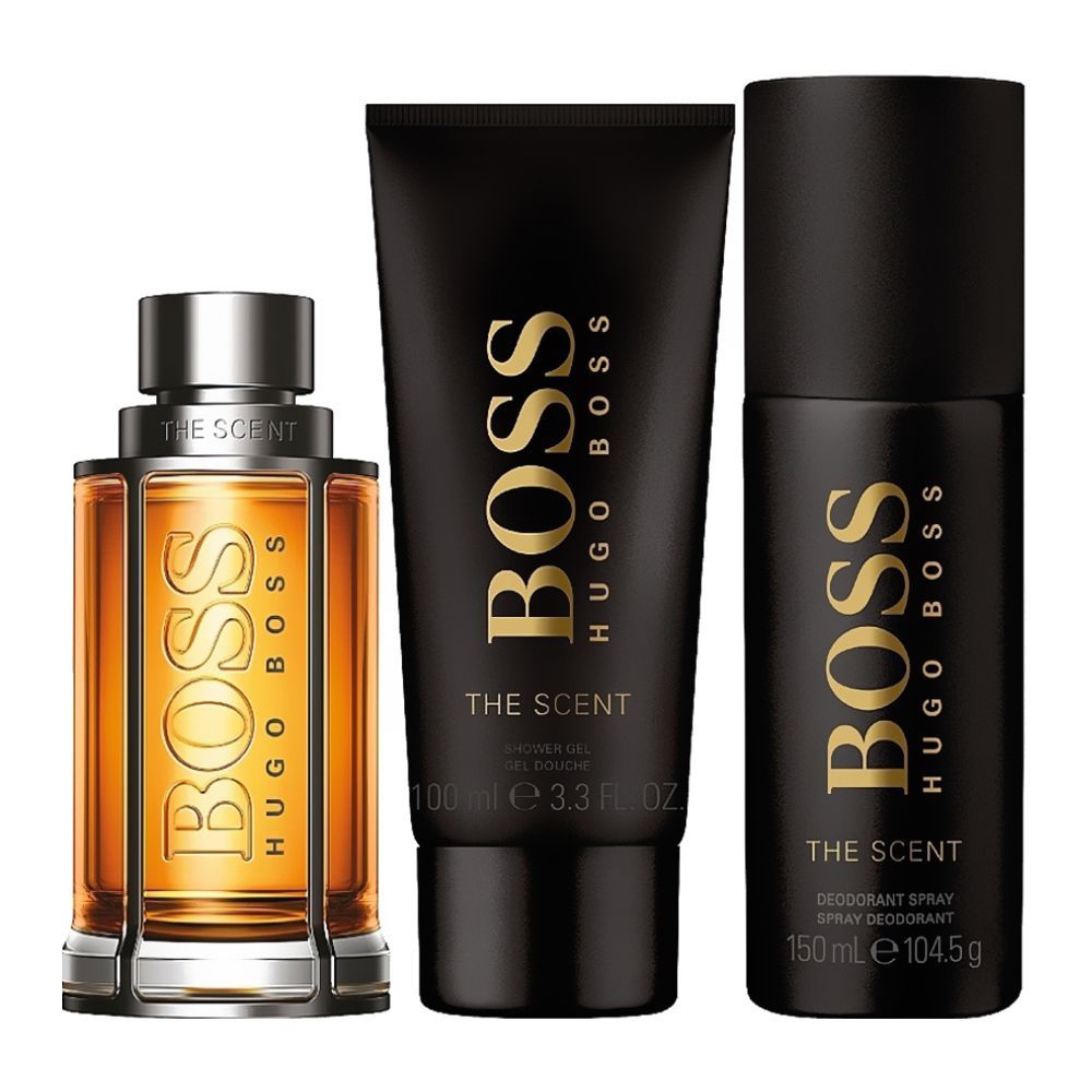 Hugo Boss The Scent Gift Set, For Men, Eau de Toilette 100ml+Shower Gel 100ml+Deodorant Spray 150ml, 3-Pack - Main Image