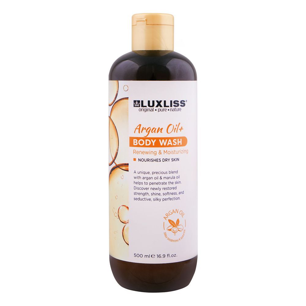 Beaver Luxliss Argan Oil Renewing & Moisturizing Body Wash, 500ml - Main Image