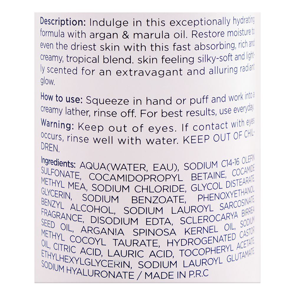 Beaver Luxliss Argan Oil Renewing & Moisturizing Body Wash, 500ml - Image 3