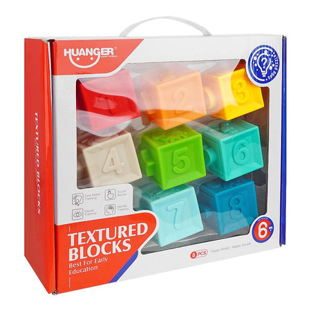 Huanger Textured Blocks, For 6m+, 8-Pack, HE0234 - Main Image