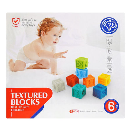 Huanger Textured Blocks, For 6m+, 8-Pack, HE0234 - Image 2