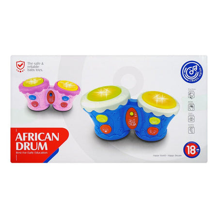 Huanger African Drum With Light & Music, For 18m+, Pink HE0506 - Image 2