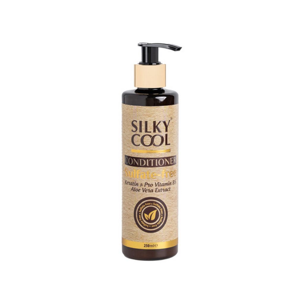 Silky Cool Keratin & Pro-Vitamin B5 Conditioner, Sulfate Free, For Shiny & Smooth Hair, 250ml - Main Image