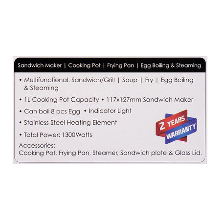 Sanford 5in1 Breakfast Maker, 1300W, SF-9953SM - Image 7