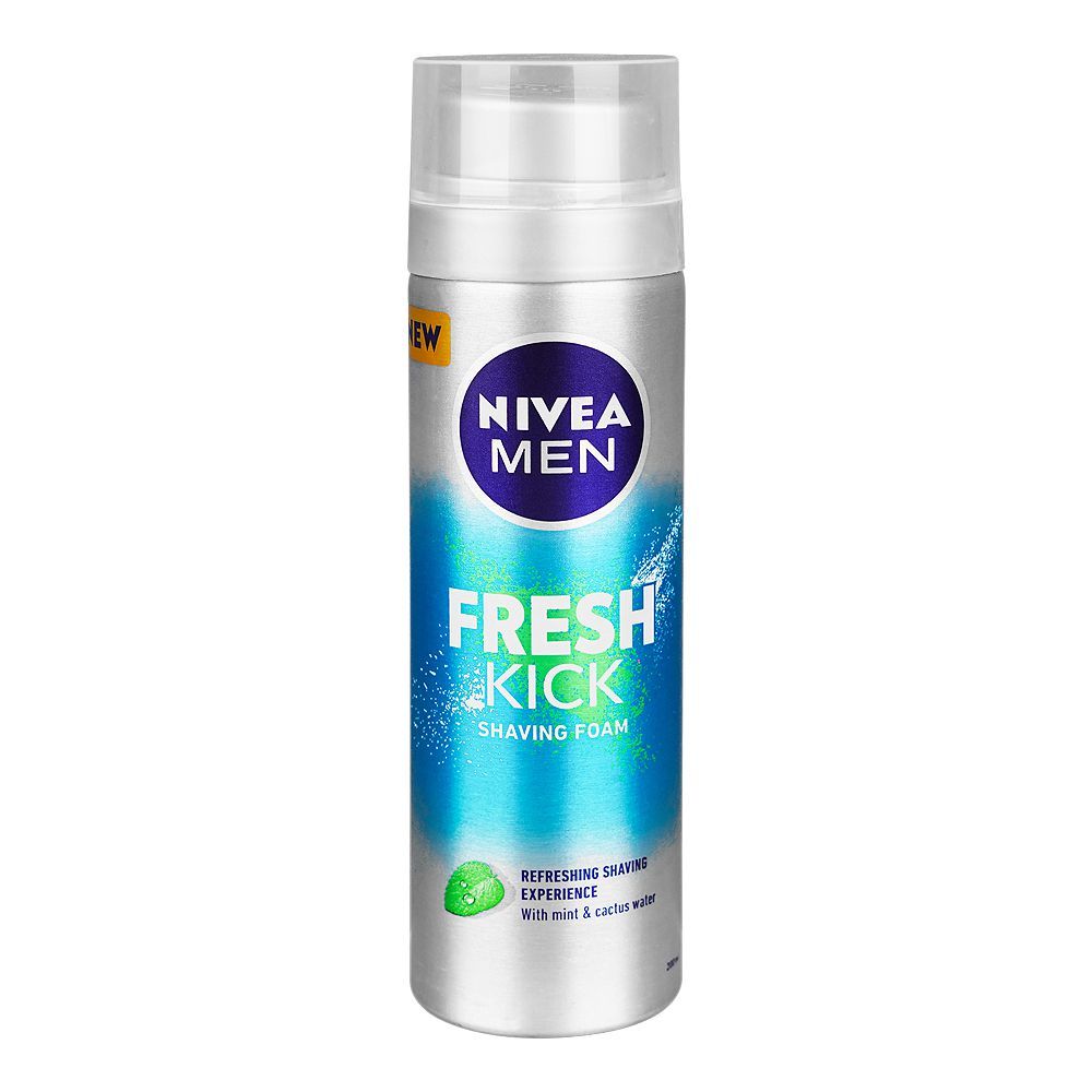 Nivea Men Fresh Kick Shaving Foam, 200ml - Main Image