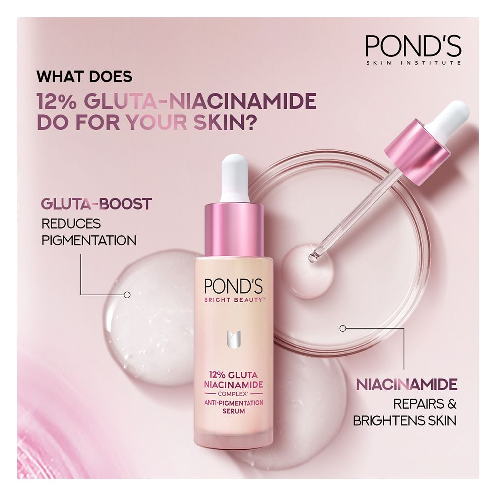 Pond's Bright Beauty 12% Gluta Niacinamide Anti Pigmentation Serum, 30ml - Image 3