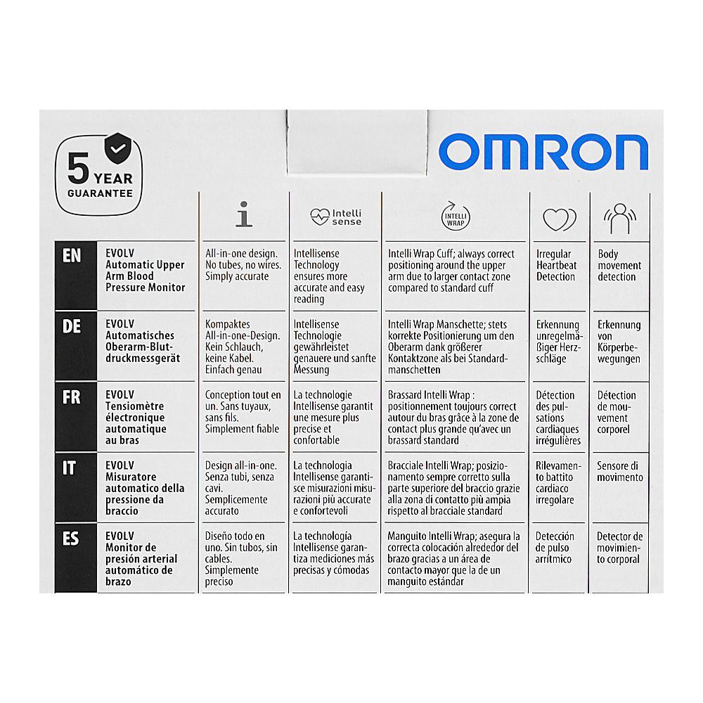 Omron EVOLV Automatic Upper Arm Blood Pressure Monitor, HEM-7600T-E - Image 5