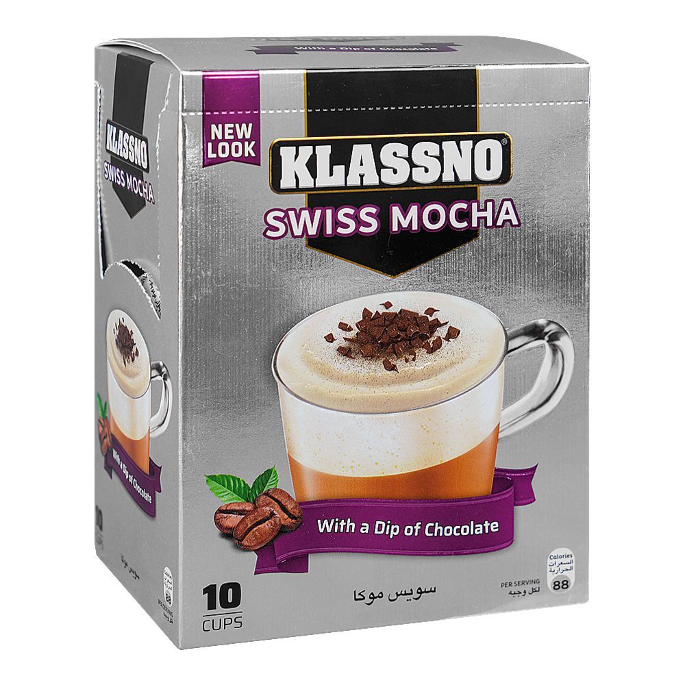 Klassno Swiss Mocha With a Dip Of Chocolate Coffee, 10-Sachet, 20g Each - Main Image