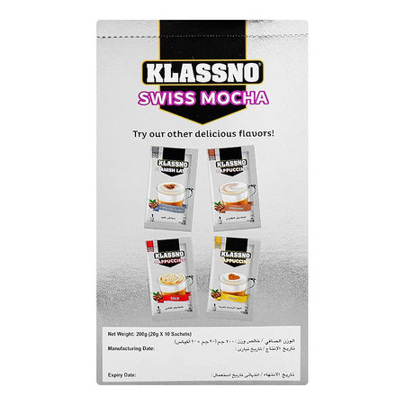 Klassno Swiss Mocha With a Dip Of Chocolate Coffee, 10-Sachet, 20g Each - Image 2