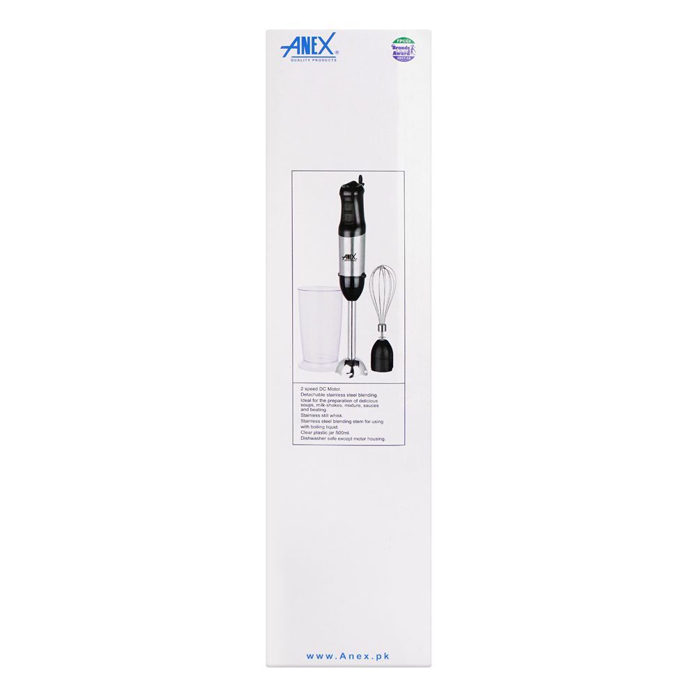 Anex Deluxe Hand Blender, 500W, Black, AG-208 - Image 3