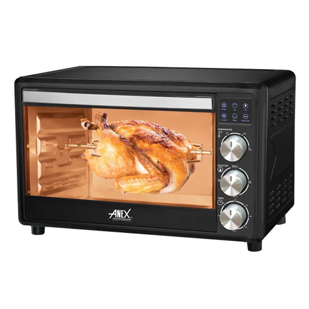 Anex Deluxe Oven Toaster, 1600W, Black & Silver, AG-3075 - Main Image