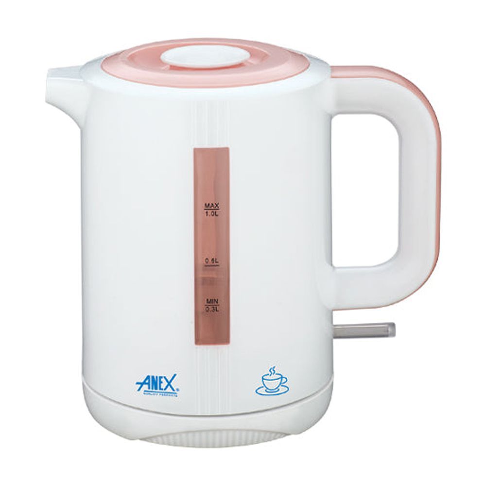 Anex Deluxe Electric Kettle, 900-1200W, 1000ml Capacity, Pink, AG-4032 - Main Image