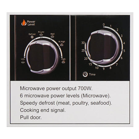 Anex Deluxe Microwave Oven, 700W, Black, AG-9028 - Image 5