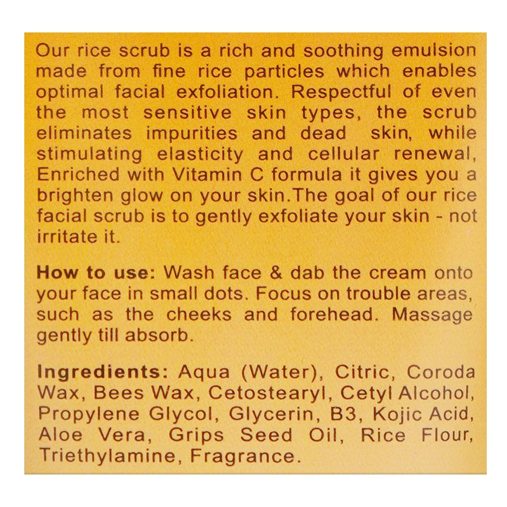 BNB Organic Source Vitamin C Rice Scrub, 200ml - Image 3