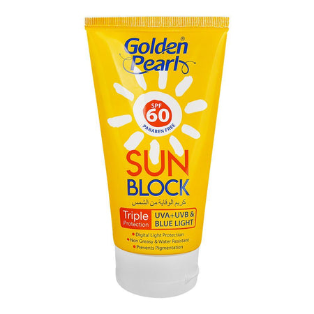 Golden Pearl Triple Protection UVA+UVB & Blue Light Sun Block, SPF60, 120ml - Main Image