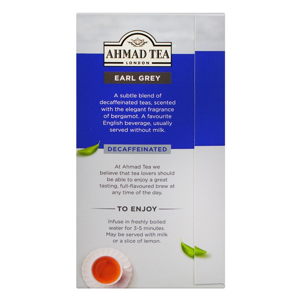 Ahmad Tea Decaffeinated Earl Grey Tea Bags, 20-Pack - Image 2