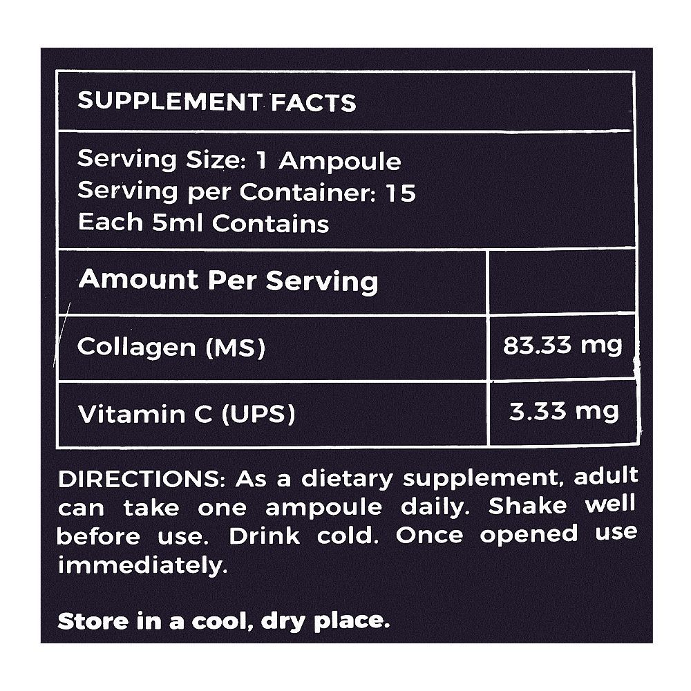 Gluvit-S Collagen (Peptide) + Vitamin C Febgen Liquid Oral Shots, Sugar Free, Peach Flavour, 30ml - Image 3