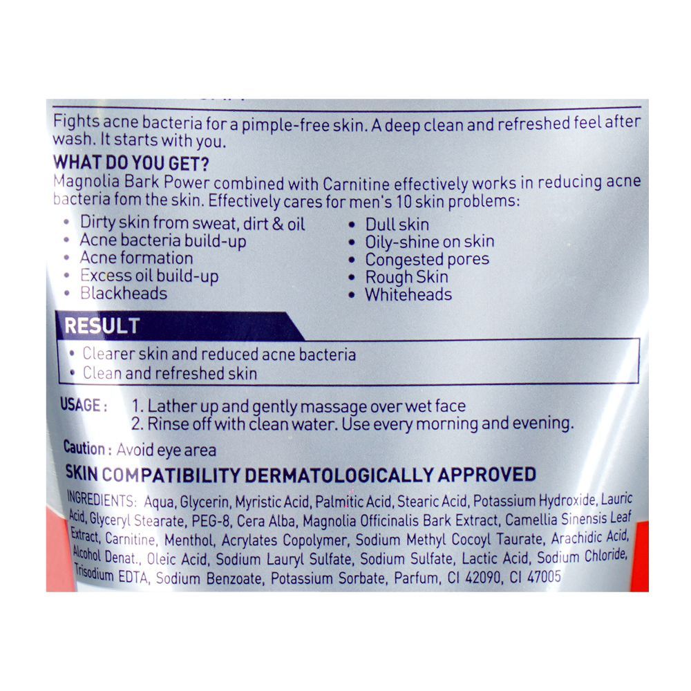 Nivea Men Acne Oil Clear Anti Acne Foam Face Wash, For All Skin Types, 100g - Image 3