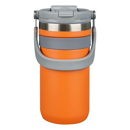 AJF Stainless Steel Vacuum Insulated Tumbler Bottle - Hot/Cold Travel Mug with Lid & Straw, 900ml, Orange, SUS 304 - Image 2