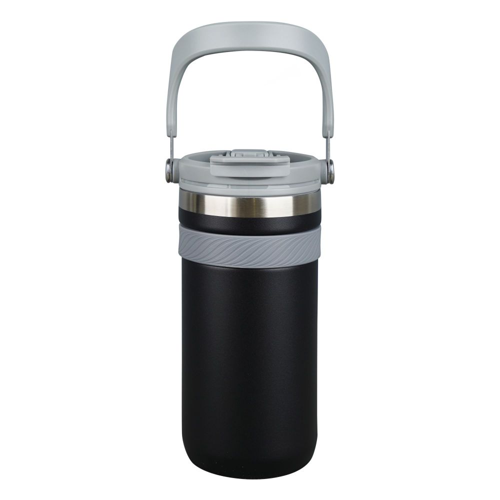 AJF Stainless Steel Vacuum Insulated Tumbler Bottle - Hot/Cold Travel Mug with Lid & Straw, 900ml, Black, SUS 304 - Main Image