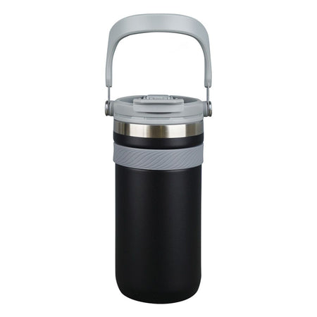 AJF Stainless Steel Vacuum Insulated Tumbler Bottle - Hot/Cold Travel Mug with Lid & Straw, 900ml, Black, SUS 304 - Main Image