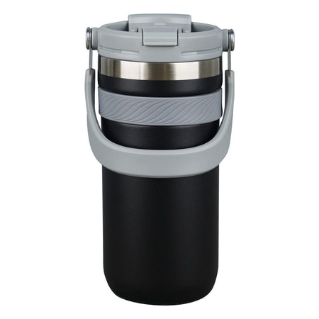 AJF Stainless Steel Vacuum Insulated Tumbler Bottle - Hot/Cold Travel Mug with Lid & Straw, 900ml, Black, SUS 304 - Image 2