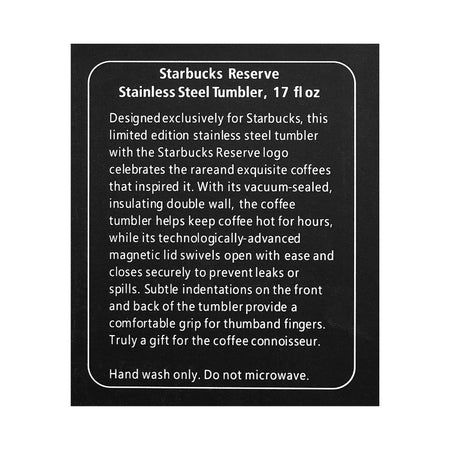 AJF Starbuck Reserve Stainless Steel Tumbler, 473ml,Silver - Image 5