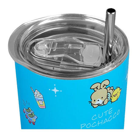 AJF Hello Kitty Anime Stainless Steel Tumbler With Straw, 700ml, Blue - Image 3
