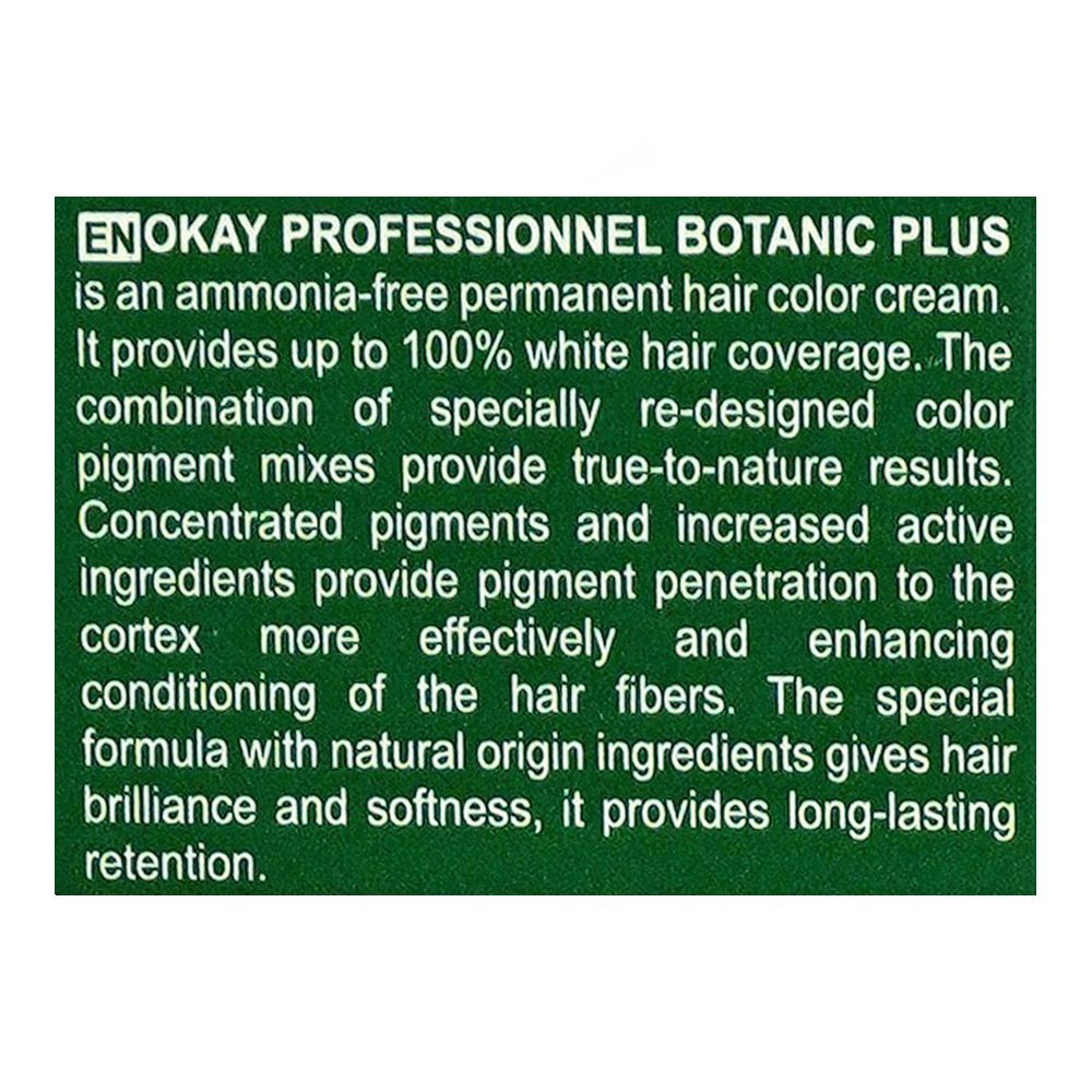 Okay Professionnel Botanic Plus Hair Color, Hair Dye Cream, 60ml, 6.08 Dark Blonde Sand Beige - Image 5