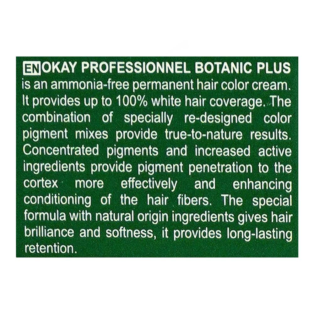 Okay Professionnel Botanic Plus Hair Color, Hair Dye Cream, 60ml, 9.11 Very Light Blonde Intense Ash - Image 5