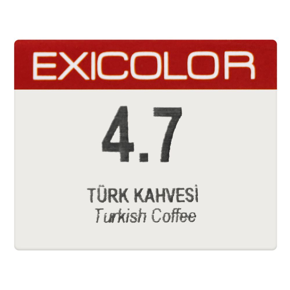 Okay Professionnel Exicolor Permanent Hair Color, Hair Dye Cream, 60ml, 4.7 Turkish Coffee - Image 6