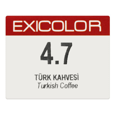 Okay Professionnel Exicolor Permanent Hair Color, Hair Dye Cream, 60ml, 4.7 Turkish Coffee - Image 6