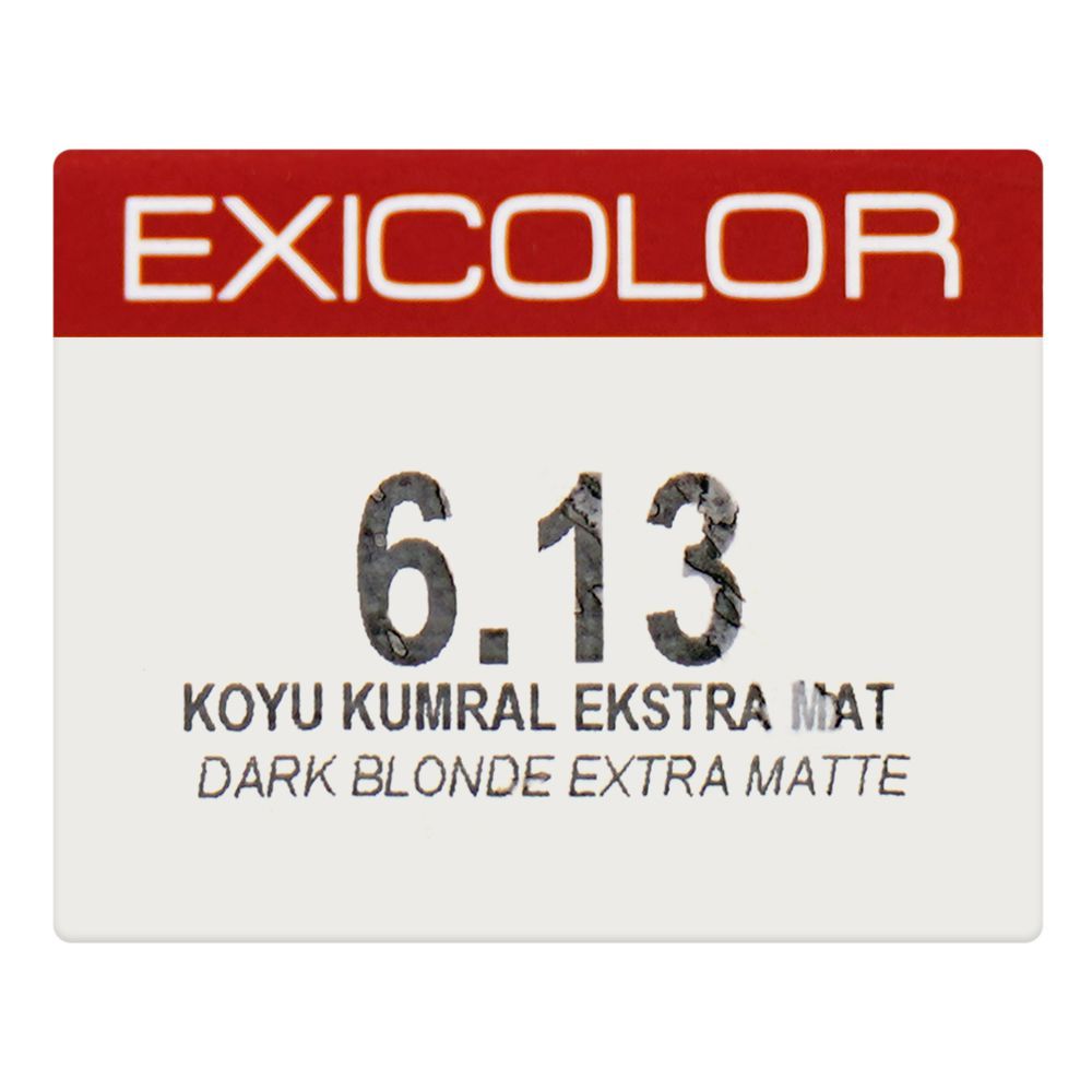 Okay Professionnel Exicolor Permanent Hair Color, Hair Dye Cream, 60ml, 6.13 Dark Blonde Extra Matte - Image 6