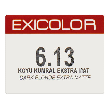 Okay Professionnel Exicolor Permanent Hair Color, Hair Dye Cream, 60ml, 6.13 Dark Blonde Extra Matte - Image 6