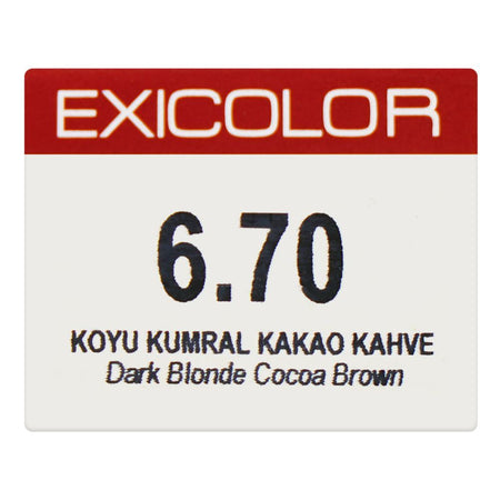 Okay Professionnel Exicolor Permanent Hair Color, Hair Dye Cream, 60ml, 6.70 Dark Blonde Cocoa Brown - Image 6