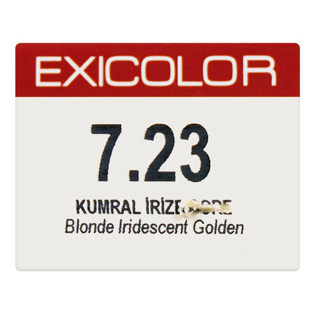 Okay Professionnel Exicolor Permanent Hair Color, Hair Dye Cream, 60ml, 7.23 Blonde Iridescent Golden - Image 6
