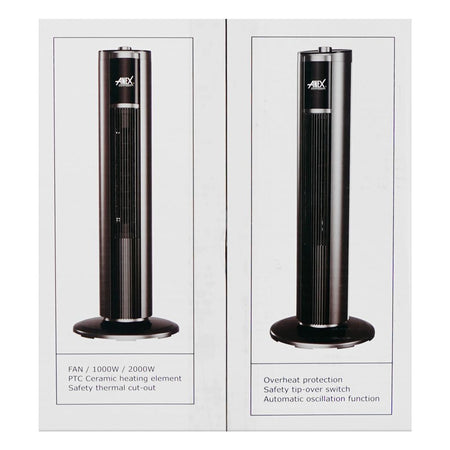 Anex Deluxe Fan Heater, 2000W, Black, AG-5015 - Image 5