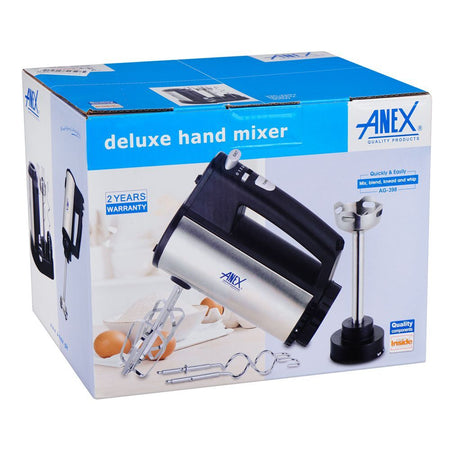 Anex Deluxe Hand Mixer, 300W, Black/Silver, AG-398 - Image 3