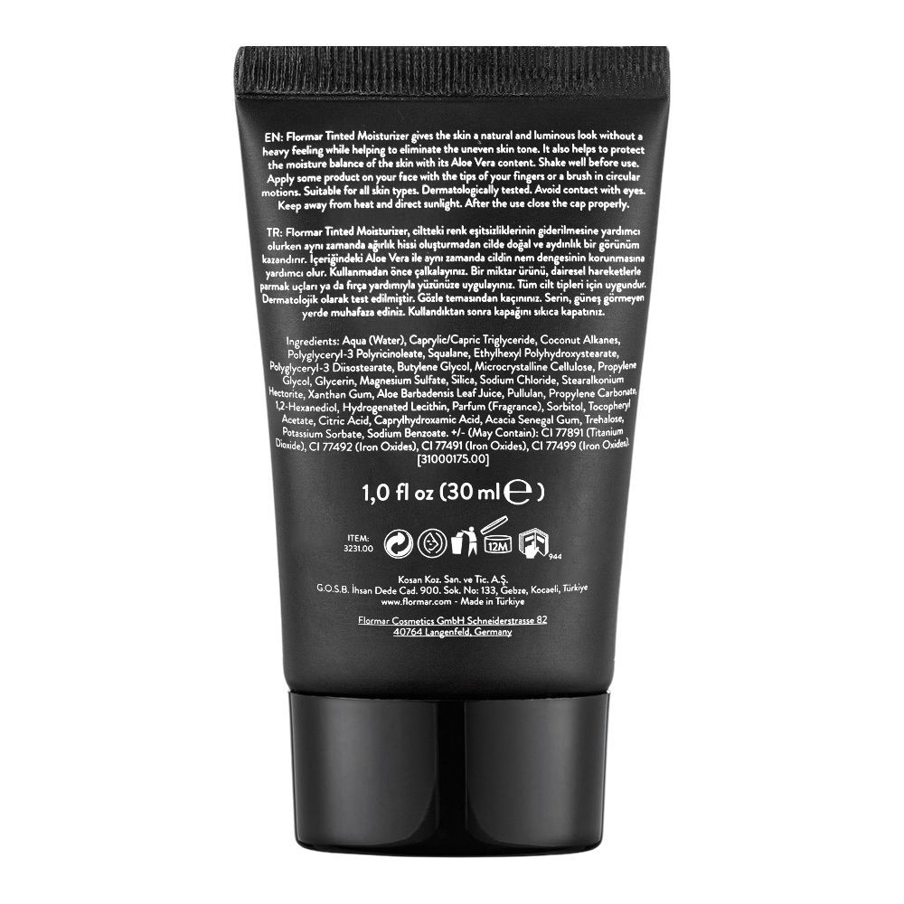 Flormar Tinted Moisturizer Liquid Foundation, 30ml, 005 Sand - Image 2