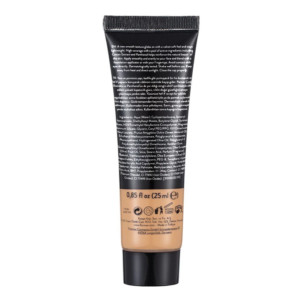 Flormar Smooth Skin Liquid Foundation, 25ml, 001 Soft Beige - Image 2