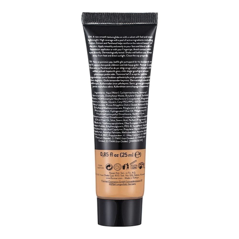 Flormar Smooth Skin Liquid Foundation, 25ml, 003 Light Ivory - Image 2