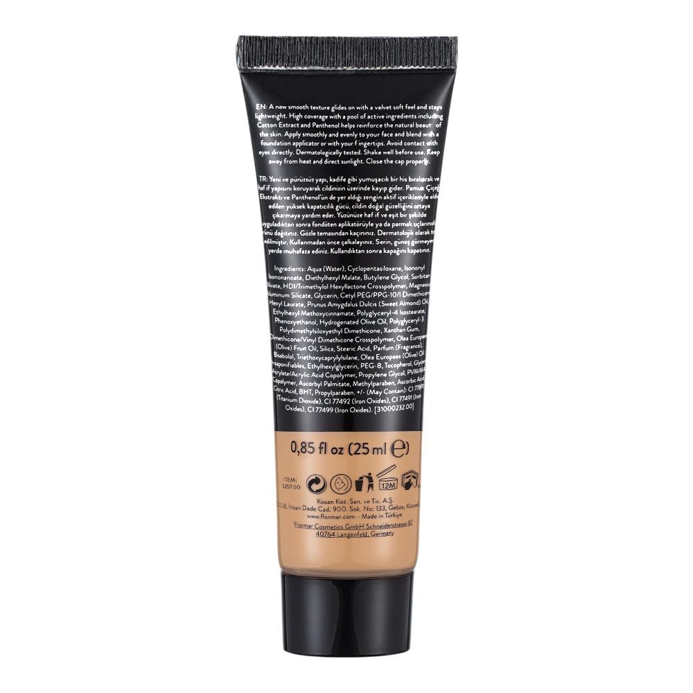 Flormar Smooth Skin Liquid Foundation, 25ml, 004 Ivory - Image 2