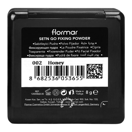 Flormar Set'N Go Fixing Powder, Pressed Setting Powder, 9.5g, 002 Honey - Image 3